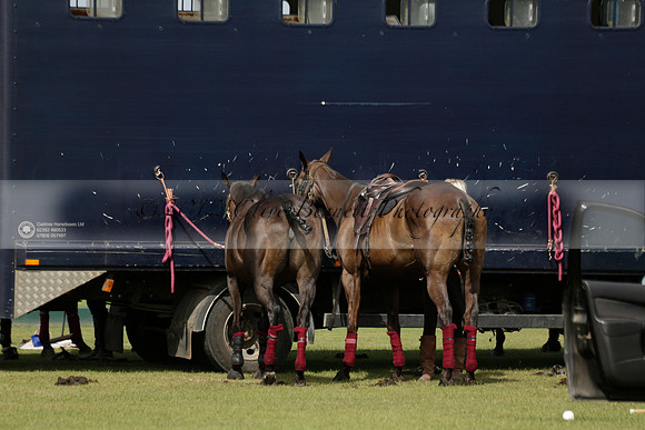Maiz Dulce (green) v River (blue) in a Uber Polo Midsummer 12 goal polo match on Wednesday 21 August 2013 at Cowdray park Polo Club on Ambersham 2.  www.polopictures.co.uk