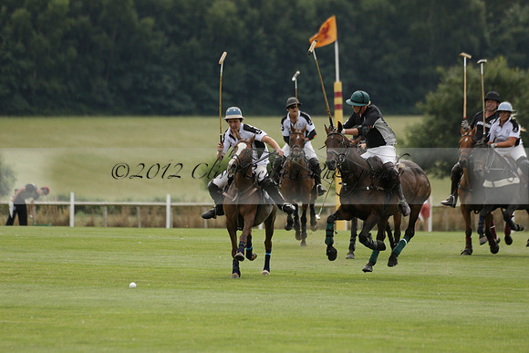 Beau Design v Boscom in an August Rother Cup 4 goal polo match at Cowdray Park Polo Club on Wednesday 07 August 2013