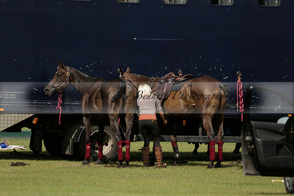 Maiz Dulce (green) v River (blue) in a Uber Polo Midsummer 12 goal polo match on Wednesday 21 August 2013 at Cowdray park Polo Club on Ambersham 2.  www.polopictures.co.uk