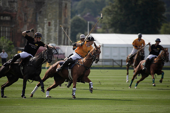 Montana v Maiz Dulce in the Uber 12 goal Final polo match played on Lawns 1 at Cowdray Park Polo Club on Sunday 26 August 2012