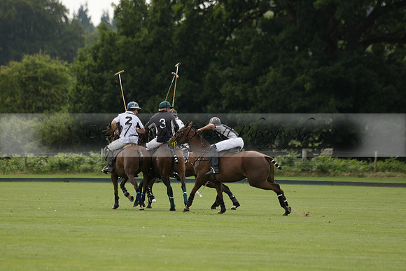 Beau Design v Boscom in an August Rother Cup 4 goal polo match at Cowdray Park Polo Club on Wednesday 07 August 2013