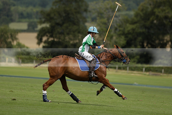 Burningfold (blue) v Wairakei Pastoral (green) in the Ruins Cup Final on Sunday 04 August 2013.