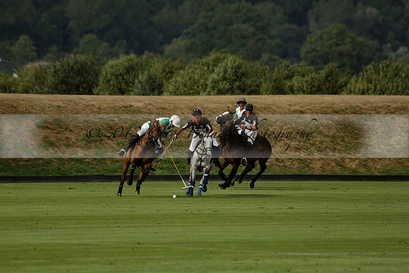 Jaeger Le Coultre (black)  v Wairakei Pastoral (white) in a Jaeger Le Coultre Holden White Cup polo match played on 29 July 2013 at Cowdray Park Polo Club on Brooksfieldwww.polopictures.co.uk