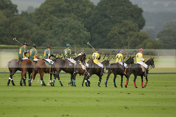 Maiz Dulce (green) v Las Esterellas (yellow) in the PSI Final polo match at Cowdray Park Polo Club on Ambersham 2 on Sunday 2013.09.08 www.polopictures.co.uk