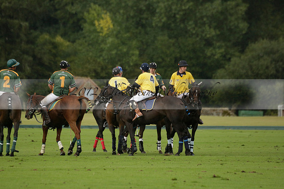 Maiz Dulce (green) v Las Esterellas (yellow) in the PSI Final polo match at Cowdray Park Polo Club on Ambersham 2 on Sunday 2013.09.08 www.polopictures.co.uk