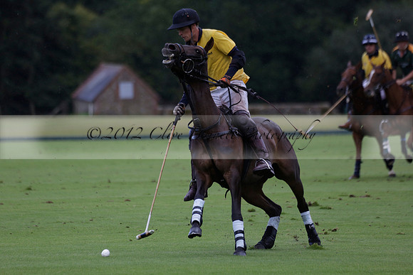 Maiz Dulce (green) v Las Esterellas (yellow) in the PSI Final polo match at Cowdray Park Polo Club on Ambersham 2 on Sunday 2013.09.08 www.polopictures.co.uk