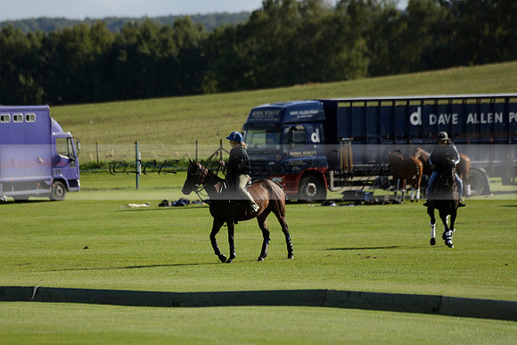 Aryana (black) v Shoreline (yellow) in a Farewell Cup polo match played on Ambersham 5 at Cowdray Park Polo Club on Wednesday 18 September 2013. www.polopictures.co.uk