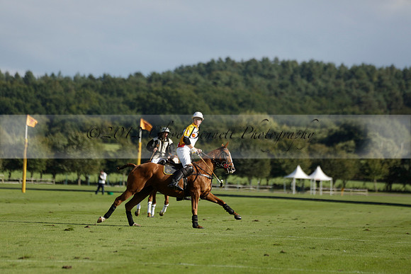 Aryana (black) v Shoreline (yellow) in a Farewell Cup polo match played on Ambersham 5 at Cowdray Park Polo Club on Wednesday 18 September 2013. www.polopictures.co.uk