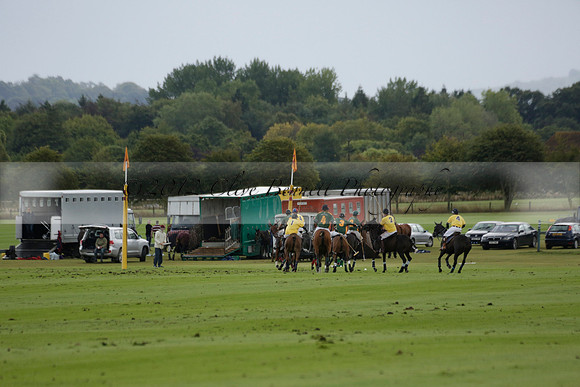 Maiz Dulce (green) v Las Esterellas (yellow) in the PSI Final polo match at Cowdray Park Polo Club on Ambersham 2 on Sunday 2013.09.08 www.polopictures.co.uk
