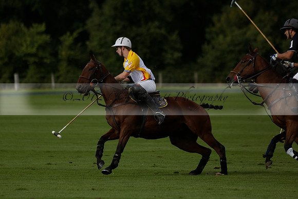 Aryana (black) v Shoreline (yellow) in a Farewell Cup polo match played on Ambersham 5 at Cowdray Park Polo Club on Wednesday 18 September 2013. www.polopictures.co.uk