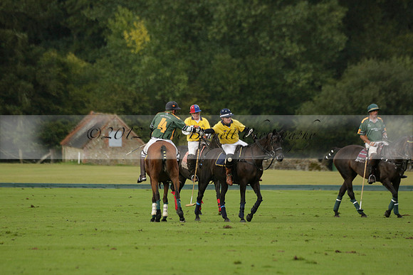 Maiz Dulce (green) v Las Esterellas (yellow) in the PSI Final polo match at Cowdray Park Polo Club on Ambersham 2 on Sunday 2013.09.08 www.polopictures.co.uk