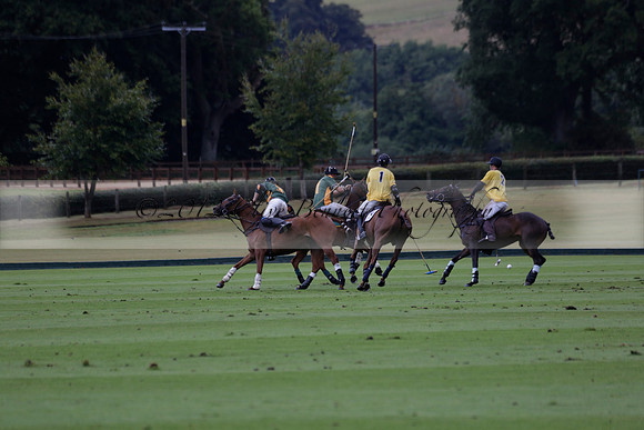 Maiz Dulce (green) v Las Esterellas (yellow) in the PSI Final polo match at Cowdray Park Polo Club on Ambersham 2 on Sunday 2013.09.08 www.polopictures.co.uk