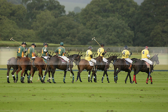 Maiz Dulce (green) v Las Esterellas (yellow) in the PSI Final polo match at Cowdray Park Polo Club on Ambersham 2 on Sunday 2013.09.08 www.polopictures.co.uk