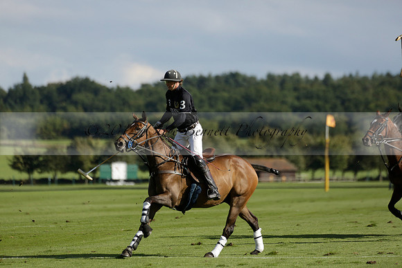 Aryana (black) v Shoreline (yellow) in a Farewell Cup polo match played on Ambersham 5 at Cowdray Park Polo Club on Wednesday 18 September 2013. www.polopictures.co.uk