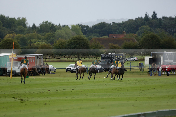 Maiz Dulce (green) v Las Esterellas (yellow) in the PSI Final polo match at Cowdray Park Polo Club on Ambersham 2 on Sunday 2013.09.08 www.polopictures.co.uk