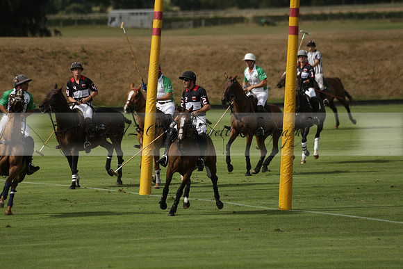 Jaeger Le Coultre (black)  v Wairakei Pastoral (white) in a Jaeger Le Coultre Holden White Cup polo match played on 29 July 2013 at Cowdray Park Polo Club on Brooksfieldwww.polopictures.co.uk
