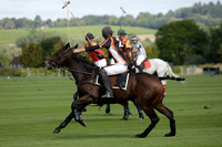 Four Quarters Black (black) v BHC (red) in a Autumn Cup polo match on Ambersham 2 at Cowdray Park Polo Club on Friday 20 September 2013 www.polopictures.co.uk