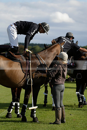 Aryana (black) v Shoreline (yellow) in a Farewell Cup polo match played on Ambersham 5 at Cowdray Park Polo Club on Wednesday 18 September 2013. www.polopictures.co.uk