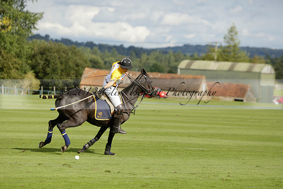 Aryana (black) v Shoreline (yellow) in a Farewell Cup polo match played on Ambersham 5 at Cowdray Park Polo Club on Wednesday 18 September 2013. www.polopictures.co.uk