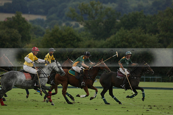 Maiz Dulce (green) v Las Esterellas (yellow) in the PSI Final polo match at Cowdray Park Polo Club on Ambersham 2 on Sunday 2013.09.08 www.polopictures.co.uk
