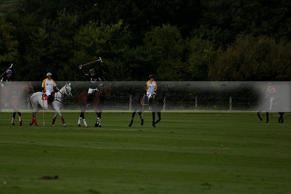 Aryana (black) v Shoreline (yellow) in a Farewell Cup polo match played on Ambersham 5 at Cowdray Park Polo Club on Wednesday 18 September 2013. www.polopictures.co.uk