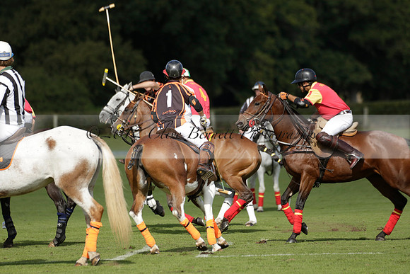 Four Quarters Black (black) v BHC (red) in a Autumn Cup polo match on Ambersham 2 at Cowdray Park Polo Club on Friday 20 September 2013 www.polopictures.co.uk