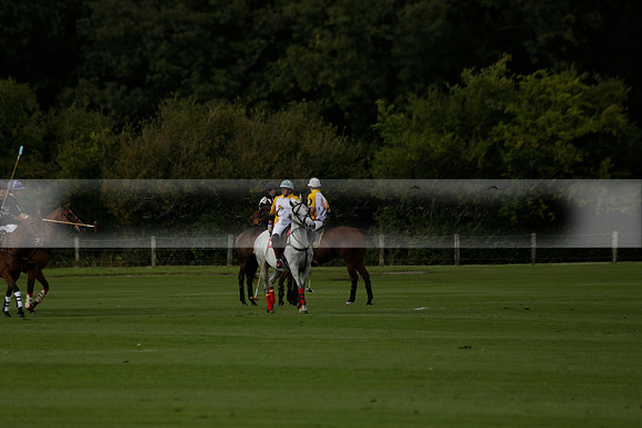 Aryana (black) v Shoreline (yellow) in a Farewell Cup polo match played on Ambersham 5 at Cowdray Park Polo Club on Wednesday 18 September 2013. www.polopictures.co.uk