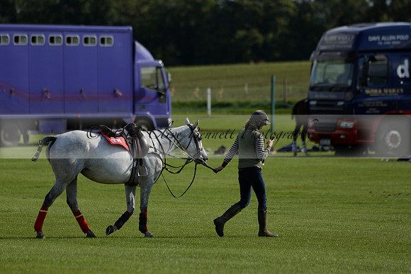 Aryana (black) v Shoreline (yellow) in a Farewell Cup polo match played on Ambersham 5 at Cowdray Park Polo Club on Wednesday 18 September 2013. www.polopictures.co.uk