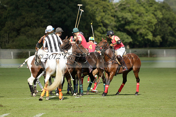 Four Quarters Black (black) v BHC (red) in a Autumn Cup polo match on Ambersham 2 at Cowdray Park Polo Club on Friday 20 September 2013 www.polopictures.co.uk