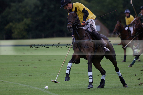 Maiz Dulce (green) v Las Esterellas (yellow) in the PSI Final polo match at Cowdray Park Polo Club on Ambersham 2 on Sunday 2013.09.08 www.polopictures.co.uk