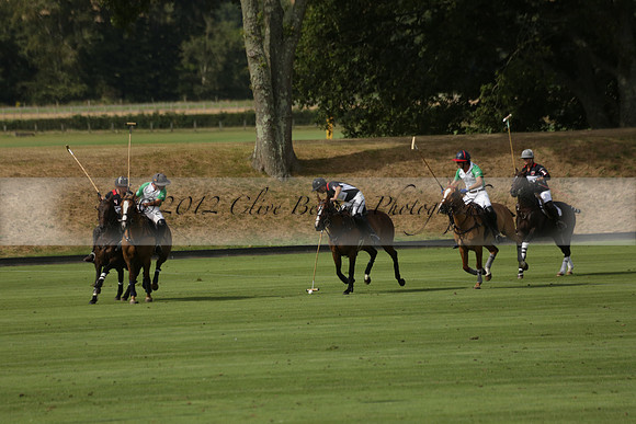 Jaeger Le Coultre (black)  v Wairakei Pastoral (white) in a Jaeger Le Coultre Holden White Cup polo match played on 29 July 2013 at Cowdray Park Polo Club on Brooksfieldwww.polopictures.co.uk