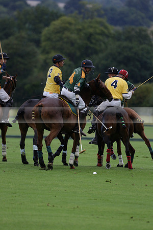 Maiz Dulce (green) v Las Esterellas (yellow) in the PSI Final polo match at Cowdray Park Polo Club on Ambersham 2 on Sunday 2013.09.08 www.polopictures.co.uk