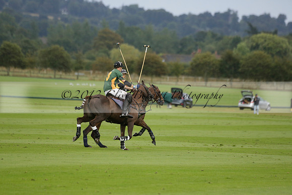 Maiz Dulce (green) v Las Esterellas (yellow) in the PSI Final polo match at Cowdray Park Polo Club on Ambersham 2 on Sunday 2013.09.08 www.polopictures.co.uk