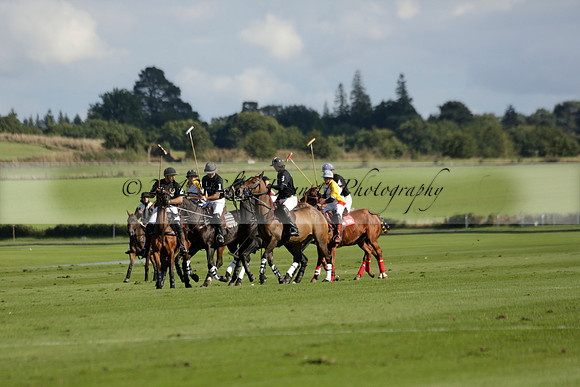 Aryana (black) v Shoreline (yellow) in a Farewell Cup polo match played on Ambersham 5 at Cowdray Park Polo Club on Wednesday 18 September 2013. www.polopictures.co.uk
