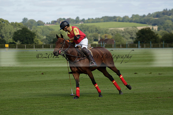 Four Quarters Black (black) v BHC (red) in a Autumn Cup polo match on Ambersham 2 at Cowdray Park Polo Club on Friday 20 September 2013 www.polopictures.co.uk