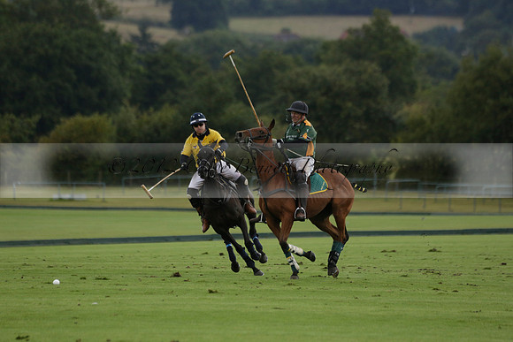 Maiz Dulce (green) v Las Esterellas (yellow) in the PSI Final polo match at Cowdray Park Polo Club on Ambersham 2 on Sunday 2013.09.08 www.polopictures.co.uk