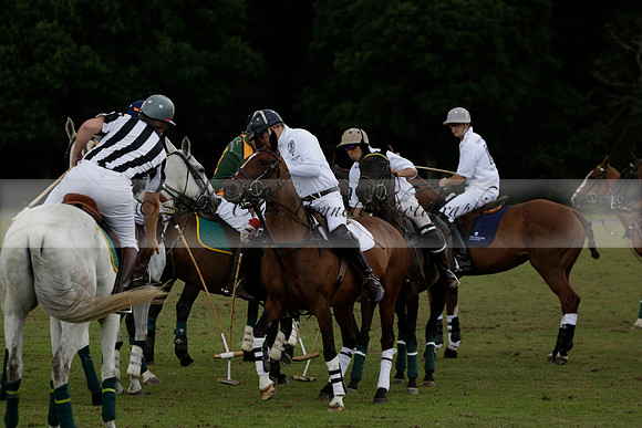 The Blue Jackets Cup polo match played between Maize Dulce (green) vs Home Farm (white) At the New Forest Polo Club on Sunday 18 August 2013