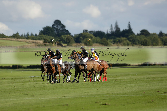 Aryana (black) v Shoreline (yellow) in a Farewell Cup polo match played on Ambersham 5 at Cowdray Park Polo Club on Wednesday 18 September 2013. www.polopictures.co.uk