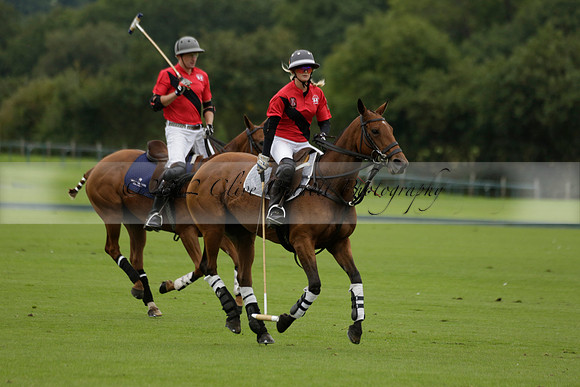 Four Quarters Black (black) v Clashleigh (red) in the Autumn Cup subsidiary final polo match on Ambersham 2 at Cowdray Park Polo Club on Sunday 22 September 2013 www.polopictures.co.uk