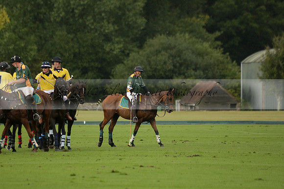 Maiz Dulce (green) v Las Esterellas (yellow) in the PSI Final polo match at Cowdray Park Polo Club on Ambersham 2 on Sunday 2013.09.08 www.polopictures.co.uk