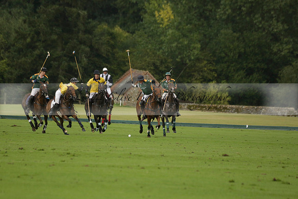 Maiz Dulce (green) v Las Esterellas (yellow) in the PSI Final polo match at Cowdray Park Polo Club on Ambersham 2 on Sunday 2013.09.08 www.polopictures.co.uk