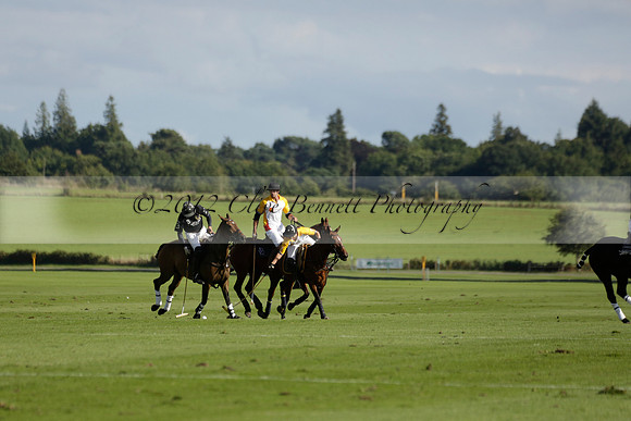 Aryana (black) v Shoreline (yellow) in a Farewell Cup polo match played on Ambersham 5 at Cowdray Park Polo Club on Wednesday 18 September 2013. www.polopictures.co.uk