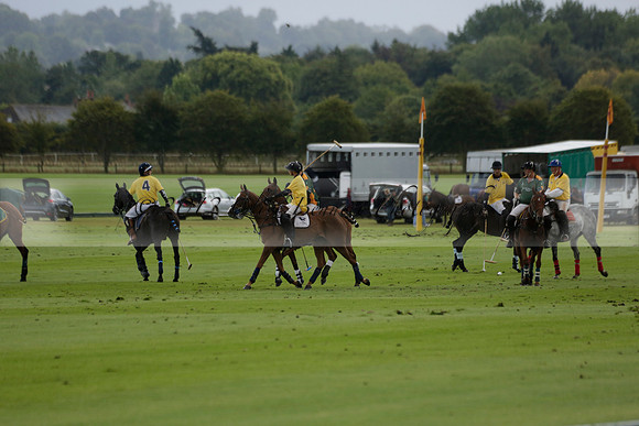 Maiz Dulce (green) v Las Esterellas (yellow) in the PSI Final polo match at Cowdray Park Polo Club on Ambersham 2 on Sunday 2013.09.08 www.polopictures.co.uk
