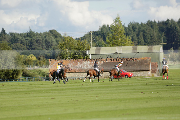 Aryana (black) v Shoreline (yellow) in a Farewell Cup polo match played on Ambersham 5 at Cowdray Park Polo Club on Wednesday 18 September 2013. www.polopictures.co.uk