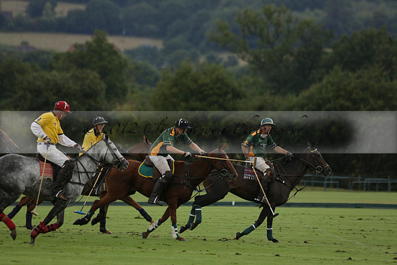 Maiz Dulce (green) v Las Esterellas (yellow) in the PSI Final polo match at Cowdray Park Polo Club on Ambersham 2 on Sunday 2013.09.08 www.polopictures.co.uk