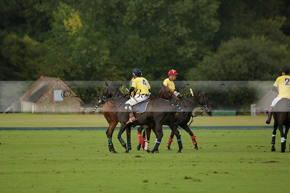 Maiz Dulce (green) v Las Esterellas (yellow) in the PSI Final polo match at Cowdray Park Polo Club on Ambersham 2 on Sunday 2013.09.08 www.polopictures.co.uk