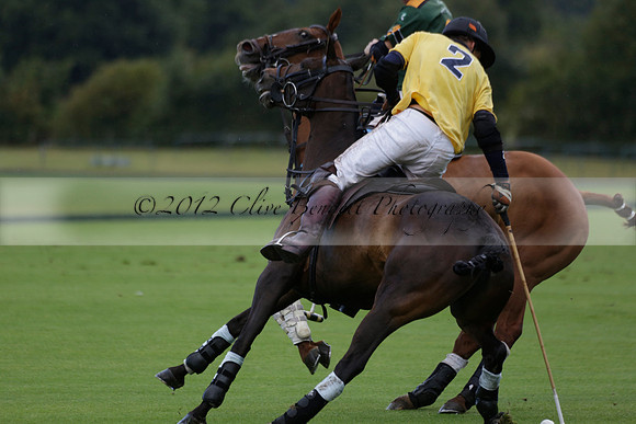 Maiz Dulce (green) v Las Esterellas (yellow) in the PSI Final polo match at Cowdray Park Polo Club on Ambersham 2 on Sunday 2013.09.08 www.polopictures.co.uk