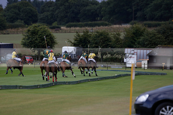 Maiz Dulce (green) v Las Esterellas (yellow) in the PSI Final polo match at Cowdray Park Polo Club on Ambersham 2 on Sunday 2013.09.08 www.polopictures.co.uk
