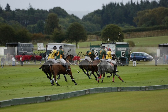 Maiz Dulce (green) v Las Esterellas (yellow) in the PSI Final polo match at Cowdray Park Polo Club on Ambersham 2 on Sunday 2013.09.08 www.polopictures.co.uk