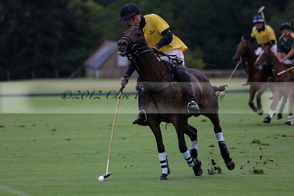 Maiz Dulce (green) v Las Esterellas (yellow) in the PSI Final polo match at Cowdray Park Polo Club on Ambersham 2 on Sunday 2013.09.08 www.polopictures.co.uk
